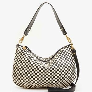 Clare V Moyen Black and White Shoulder Bag